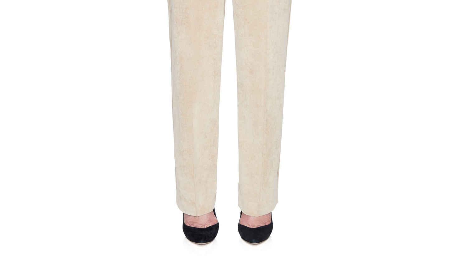 Calça feminina Alfred Dunner de veludo cotelê com cós elástico, marrom, tamanho 16x4,5