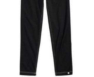 Leggings de malha ponte com laço Hello Kitty para meninas, tamanho 2T, pretas