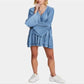 Vestido curto feminino Can't Help It da Free People, azul, tamanho pequeno