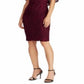 Vestido de renda com sobreposição de capa Ralph Lauren feminino, tamanho 2, cor merlot