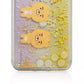 Capa de celular Kakao masculina com glitter, amarela, tamanho regular