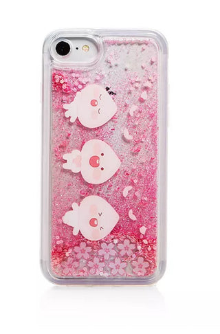 Capa de celular Kakao masculina com glitter rosa tamanho regular