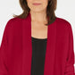 Karen Scott Cardigan Feminino Manga Longa Frente Aberta Azul Vermelho Pequeno Médio