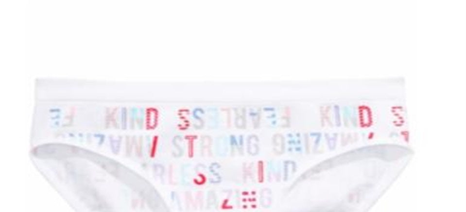 Maidenform Little &amp; Big Girl's Printed Seamless Hipster Underwear Branco Tamanho P