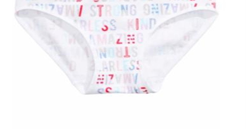 Maidenform Little &amp; Big Girl's Printed Seamless Hipster Underwear Branco Tamanho P