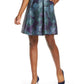 Vestido feminino Vince Camuto com cinto e estampa floral, ajuste evasê, azul, tamanho 12