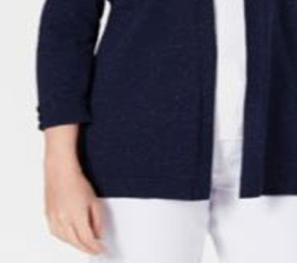 Karen Scott Cardigan Feminino Canelado Jugo Azul Tamanho P
