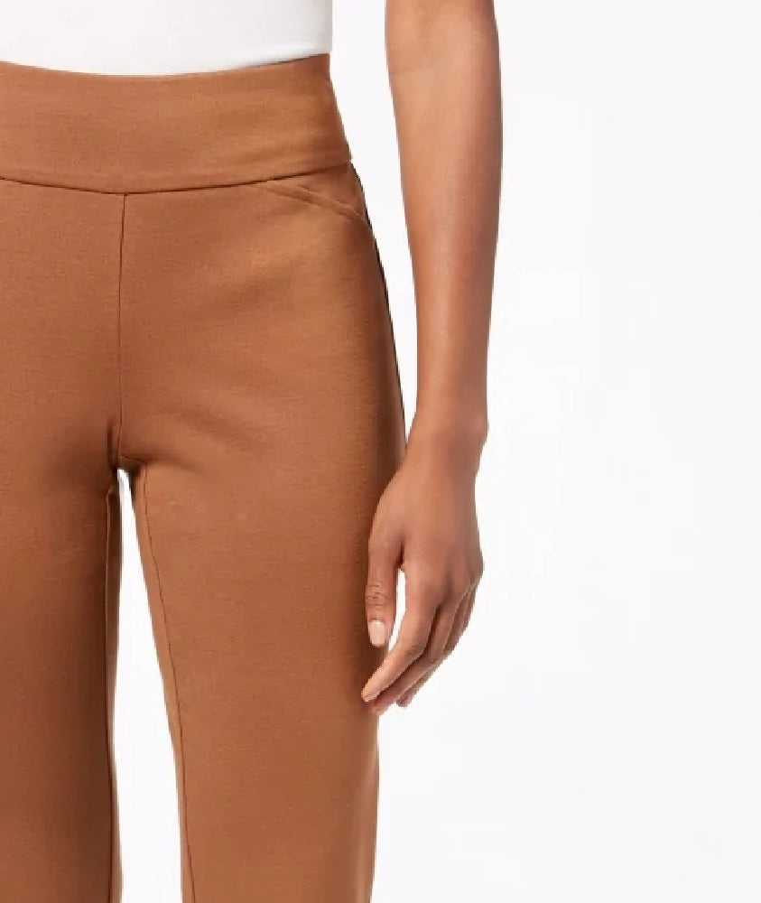Calça feminina Charter Club Petite Pull-on Ponte-Knit Honey, tamanho 10 P