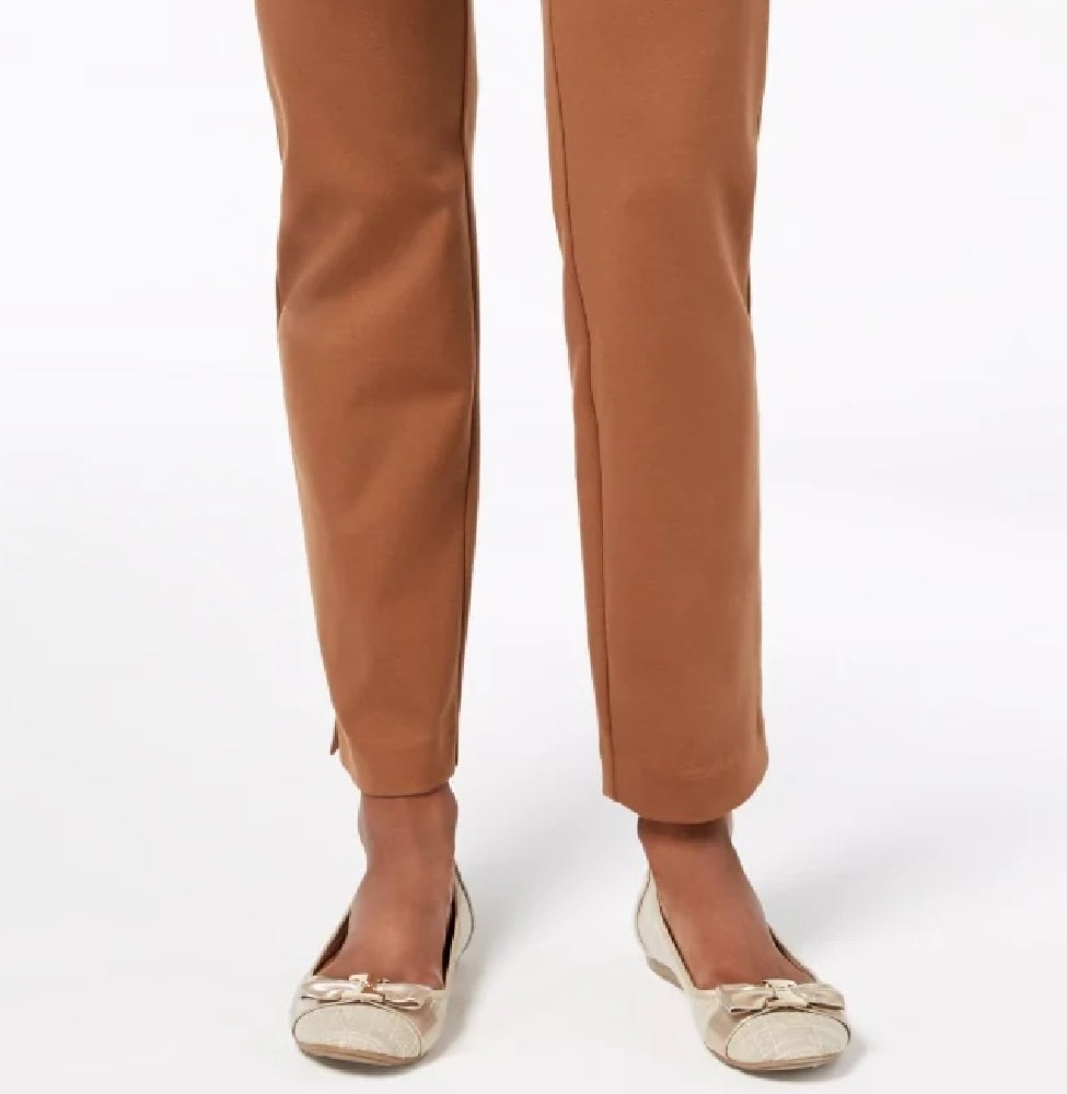Calça feminina Charter Club Petite Pull-on Ponte-Knit Honey, tamanho 12P