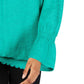 Blusa feminina com bainha franzida estilo &amp; co, verde pavão, tamanho pequeno