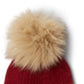 Columbia Gorro de inverno feminino Pom Pom, vermelho, tamanho regular