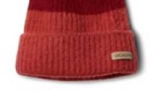 Columbia Gorro de inverno feminino Pom Pom, vermelho, tamanho regular