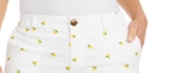 Shorts femininos com estampa de limão Style &amp; Co, marrom, tamanho 6