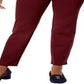 Calça legging feminina Charter Club Cambridge Slim Leg para emagrecimento da barriga, marrom, tamanho 16P