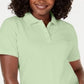 Polo Karen Scott feminino de algodão piquet, verde, tamanho médio