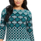 Vestido estampado feminino Vince Camuto, verde, tamanho 6