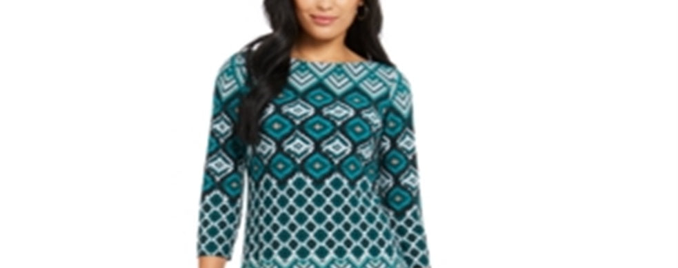 Vestido estampado feminino Vince Camuto, verde, tamanho 6