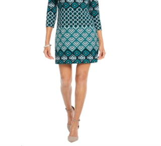 Vestido estampado feminino Vince Camuto, verde, tamanho 6