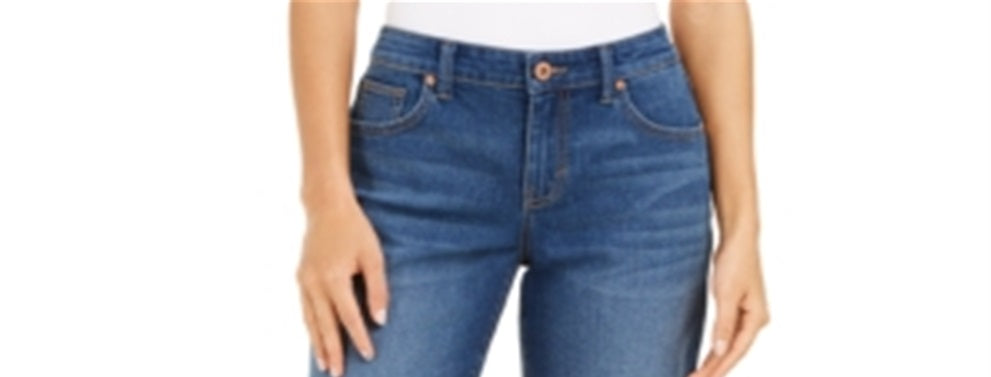 Bermuda feminina estilo &amp; co Raw Edge azul tamanho 4