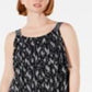 Vestido regata feminino com babados e top estilo &amp; co, preto, tamanho PP