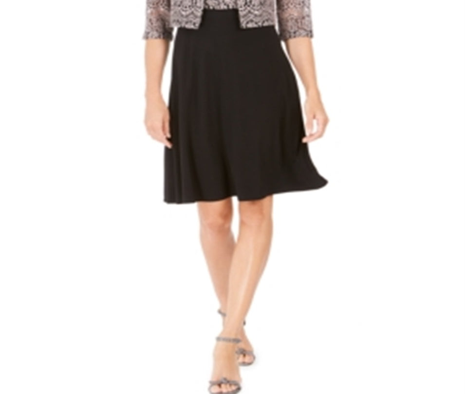 Vestido e jaqueta de renda femininos Jessica Howard, cinza, tamanho 12, pequeno