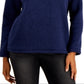 Suéter feminino estilo &amp; co com gola alta em sherpa, azul, tamanho extragrande