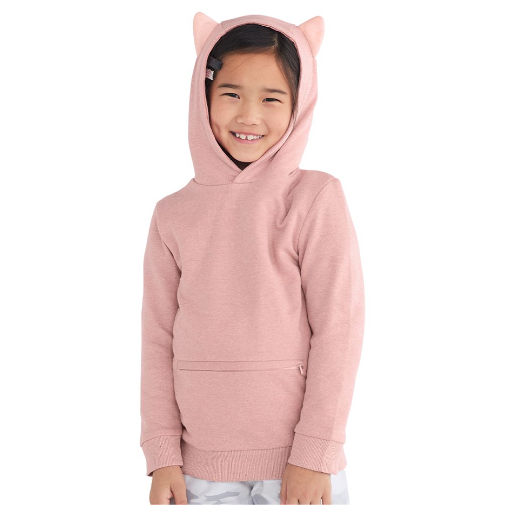 Cubcoats Kali The Kitty 2 em 1 Transformador Crewneck Sweatshirt com capuz e pelúcia macia rosa unissex tamanho 2T