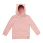 Cubcoats Kali The Kitty 2 em 1 Transformador Crewneck Sweatshirt com capuz e pelúcia macia rosa unissex tamanho 2T