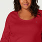 Tommy Hilfiger Blusa Feminina Manga 3/4 Gola Redonda Tamanho 2X