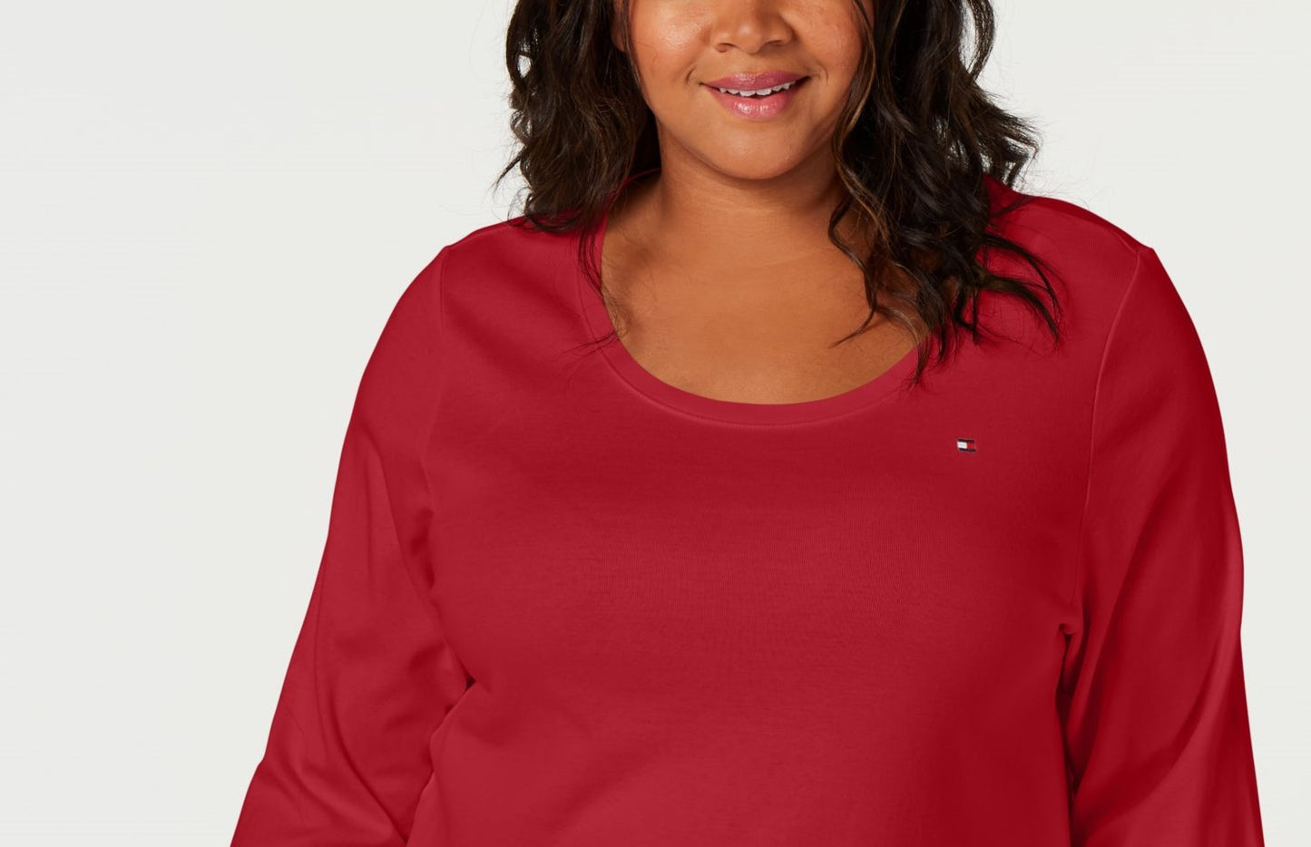 Tommy Hilfiger Blusa Feminina Manga 3/4 Gola Redonda Tamanho 2X