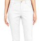 Calça jeans feminina Style &amp; Co, cintura média, branca, tamanho 16, curta