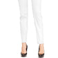 Calça jeans feminina Style &amp; Co, cintura média, branca, tamanho 16, curta