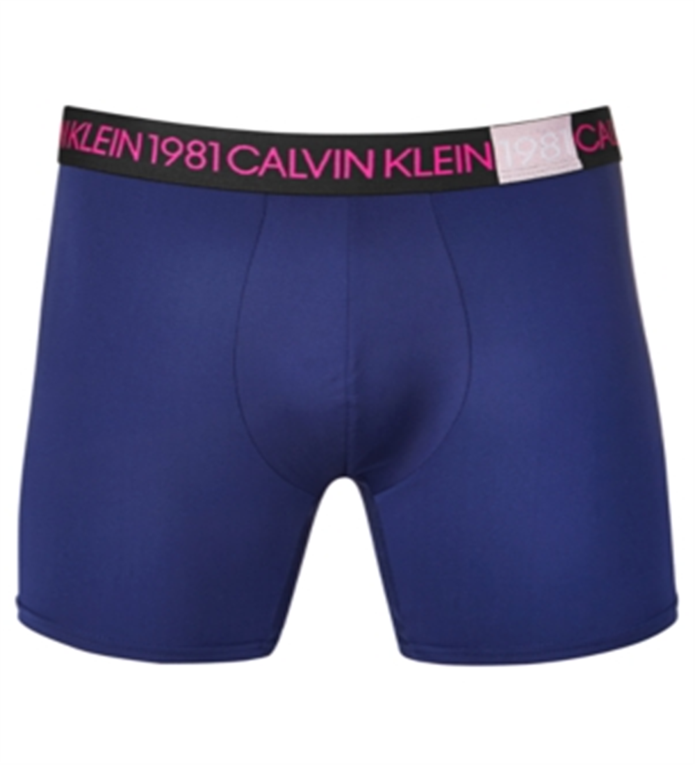 Cueca Boxer Calvin Klein Masculina Bold Cotton Stretch Azul Tamanho Médio