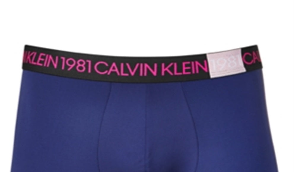 Cueca Boxer Calvin Klein Masculina Bold Cotton Stretch Azul Tamanho Médio