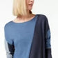 Suéter feminino colorblock da INC International Concepts, azul, tamanho pequeno