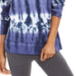 Moletom feminino Tommy Hilfiger French Terry Tie-Dye Azul Tamanho P