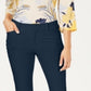 Calça feminina Charter Club Newport Tummy Control Slim Fit Azul Tamanho 4