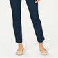 Calça feminina Charter Club Newport Tummy Control Slim Fit Azul Tamanho 4