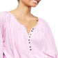 Blusa Prarie Henley Feminina Free People Rosa Tamanho G
