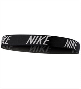 Faixa de cabeça Nike para mulheres, faixa de fitness atlética, preta, regular