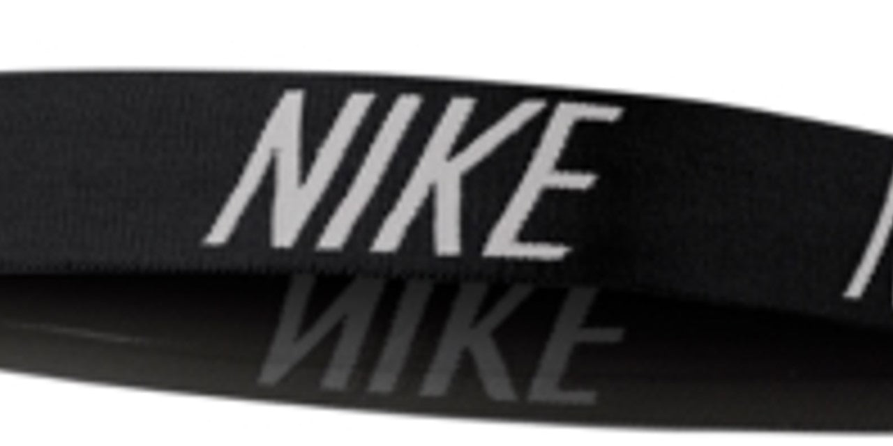 Faixa de cabeça Nike para mulheres, faixa de fitness atlética, preta, regular