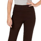 Calça feminina Charter Club Pull-on Ponte Knit Marrom Tamanho 4 Petite