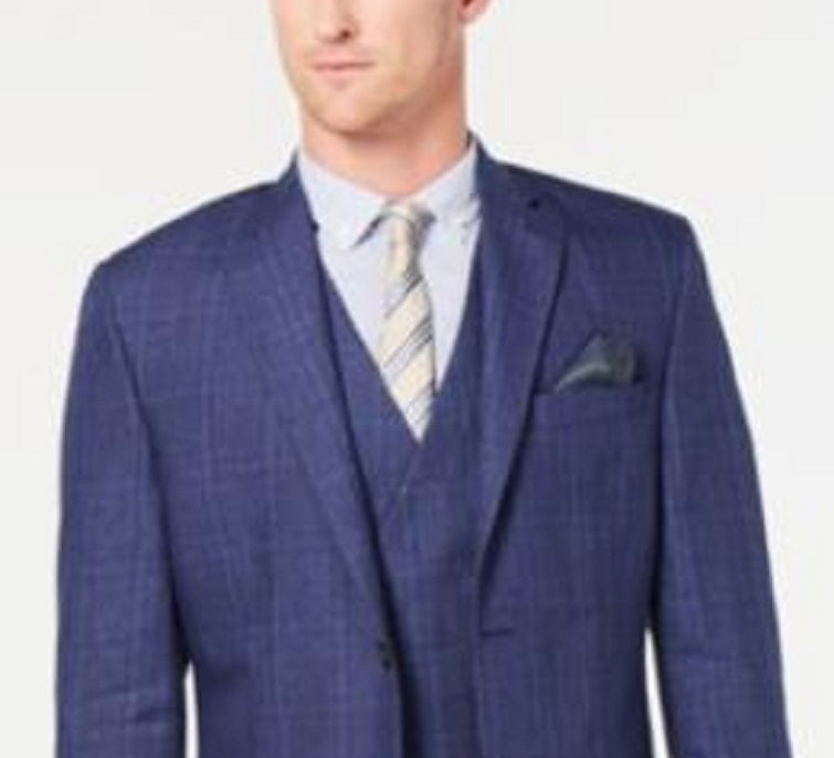 Casaco esportivo masculino Ralph Lauren R xadrez dois botões azul tamanho 48