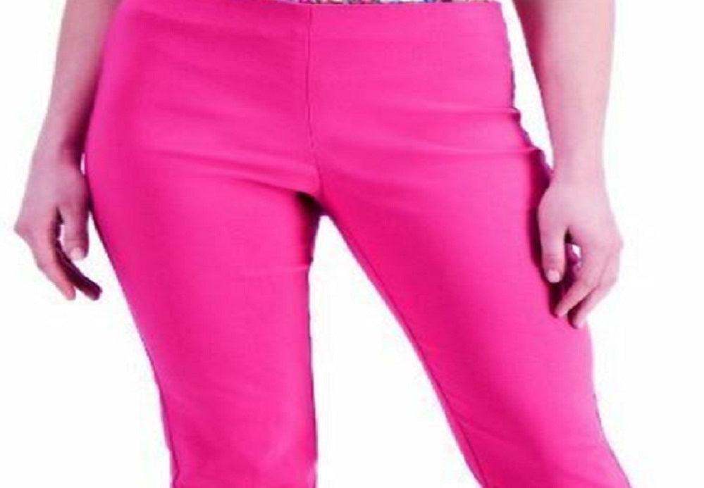 Calça feminina Chelsea Tummy Control Skinny Leg Tornozelo Charter Club Rosa Tamanho 12