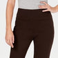 Calça feminina Charter Club Pull-on Ponte Knit Marrom Tamanho 14 Petite