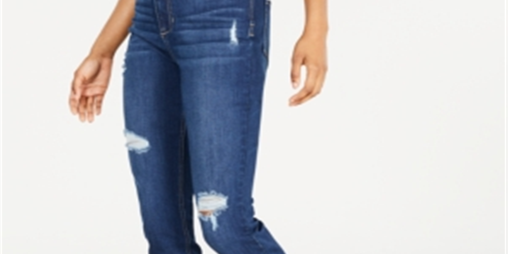 Calça jeans skinny feminina rosa celebridade, cintura alta, azul, tamanho 5