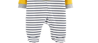 Carter's Boy's Footed Sleep &amp; Play Branco / Amarelo Tamanho 9MOS