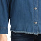 Blusa feminina Levi's de manga comprida com gola e botões, azul, tamanho 1X