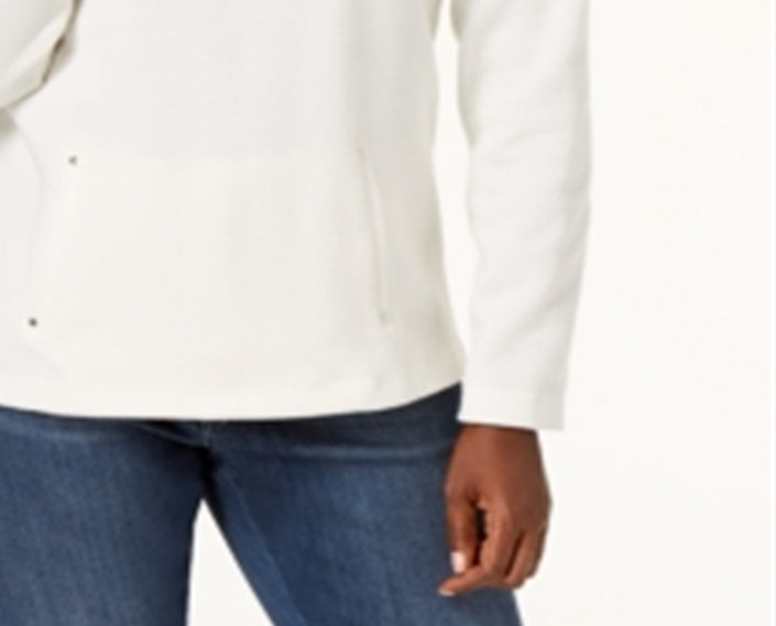 Karen Scott Blusa Feminina Gola Alta Branca Tamanho Pequeno Pequeno