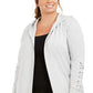 Cardigan feminino com capuz Ideology cinza tamanho 2X